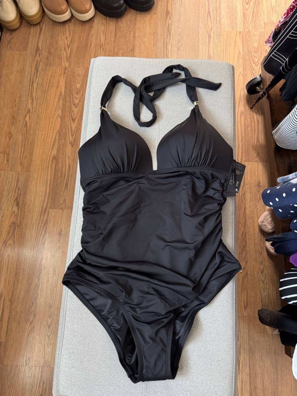 NWT Victoria's Secret Marita Forever Black One-Piece Swimsuit SzL - Picture 6 of 11